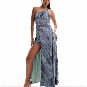 ASOS Design Mesh Asymmetric Maxi Dress Size 10 NWOT Mermaidcore Fairycore